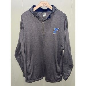 St Louis Blues Official NHL 1/4 Zip Pullover Hockey Size XL “BLUES”